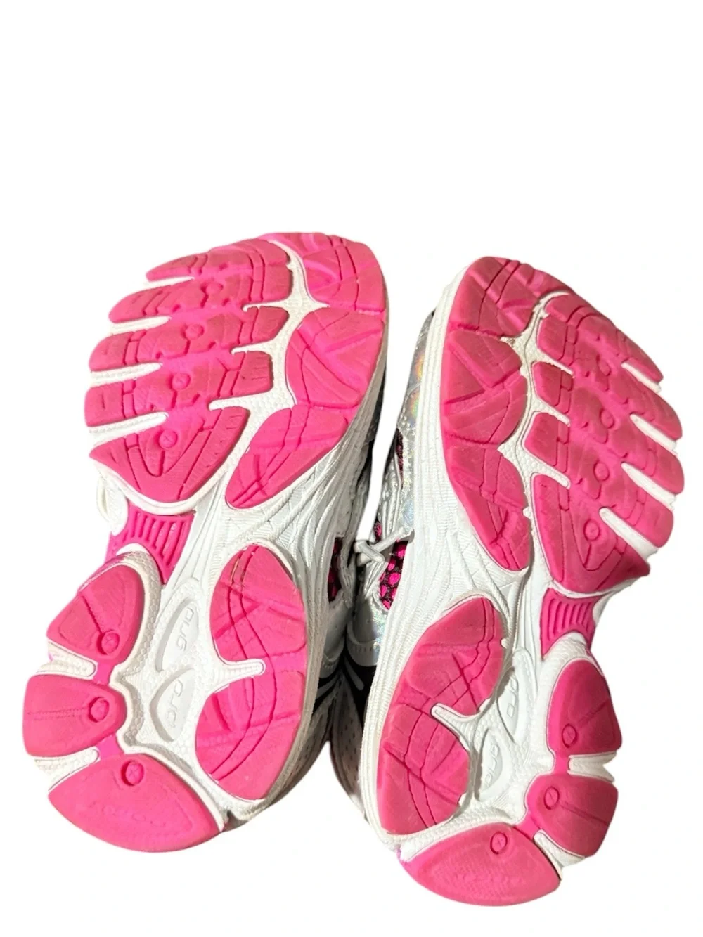 Saucony Omni 9 Pink White Silver Girls Sneakers Grade School Size 9 Y2K Running